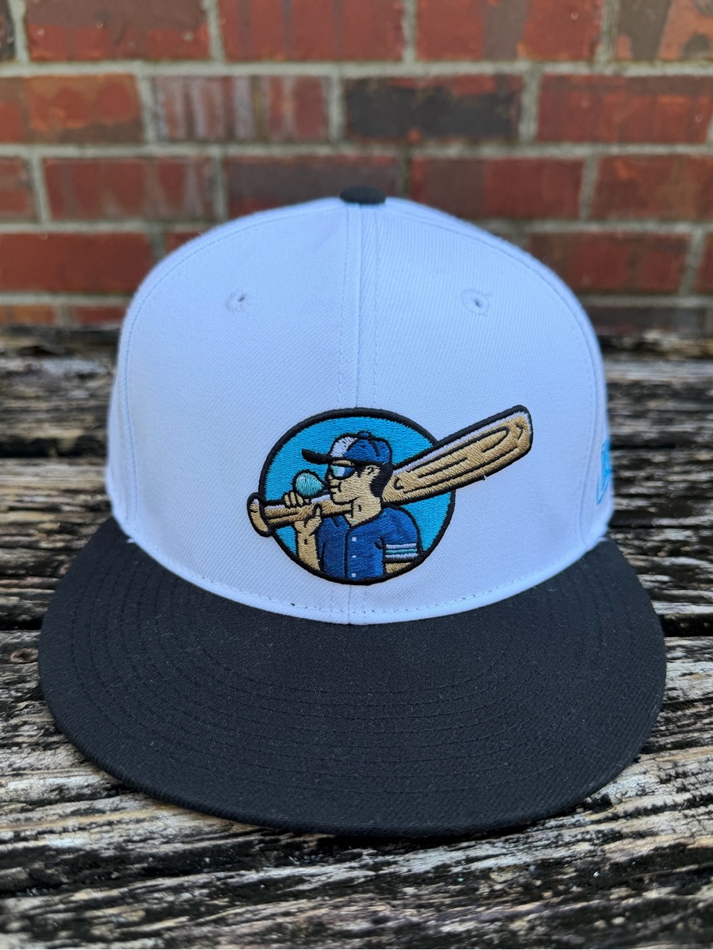 Baseballism Heavy Hitters Size 7 Embroidered Black & White Baseball Hat Cap BT1